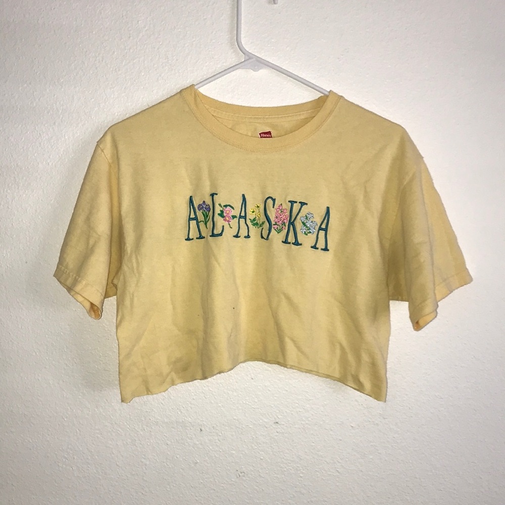 Thrifted cropped Alaska tee